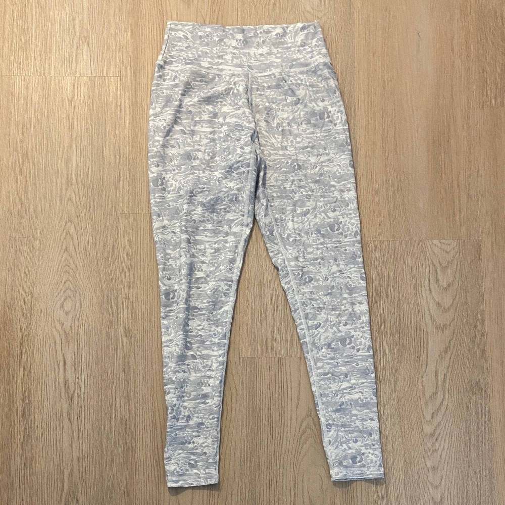 Prana Light Gray Patterned Leggings